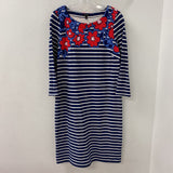 TALBOTS WOMEN'S DRESS navy red white M