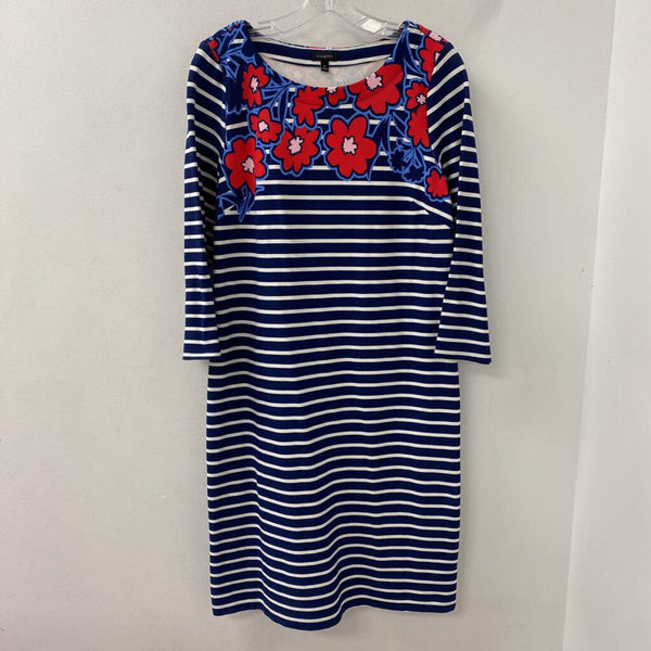 TALBOTS WOMEN'S DRESS navy red white M