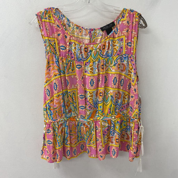 rachel zoe WOMEN'S BLOUSE/SHIRT pink yellow L