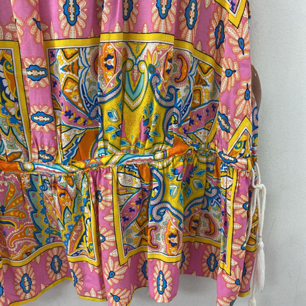 rachel zoe WOMEN'S BLOUSE/SHIRT pink yellow L