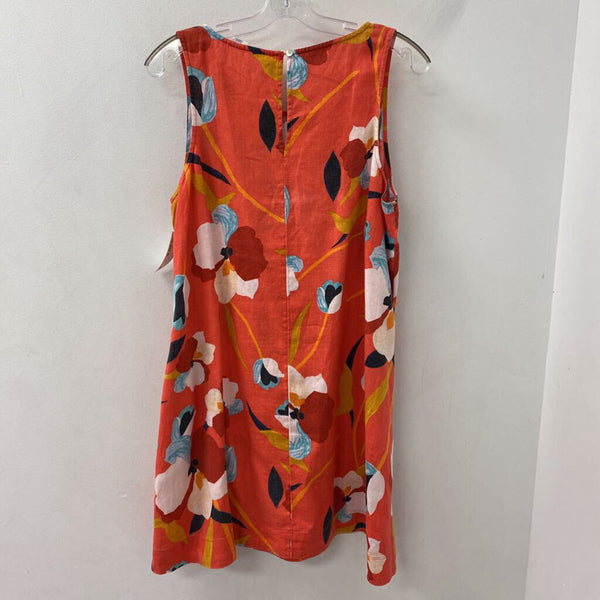 SIGRID OLSEN WOMEN'S DRESS coral red blue white M