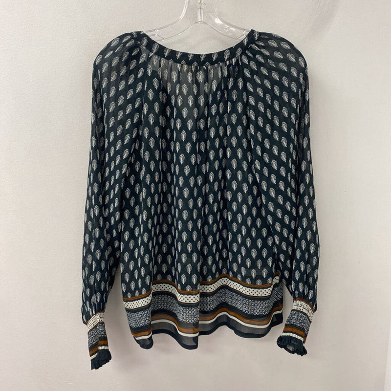 PART TWO WOMEN'S BLOUSE/SHIRT black cream brown S/36