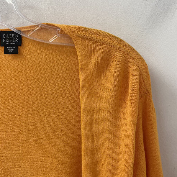 EILEEN FISHER WOMEN'S PLUS TOP orange 2X
