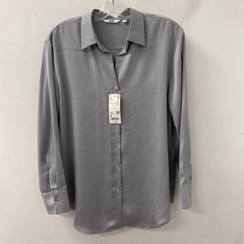 UNIQLO WOMEN'S BLOUSE/SHIRT grey M