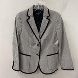 JNY jones new york WOMEN'S BLAZER/JACKET white grey stripe 8P