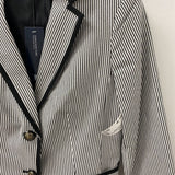 JNY jones new york WOMEN'S BLAZER/JACKET white grey stripe 8P
