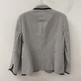 JNY jones new york WOMEN'S BLAZER/JACKET white grey stripe 8P
