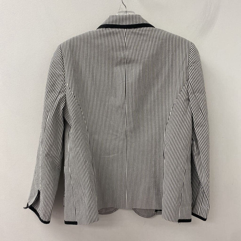JNY jones new york WOMEN'S BLAZER/JACKET white grey stripe 8P