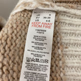 TOPSHOP WOMEN'S CARDIGAN cream tan mix S
