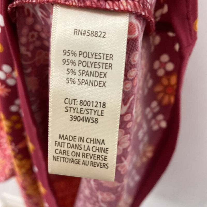 MAX STUDIO WOMEN'S DRESS red burgundy orange mix L