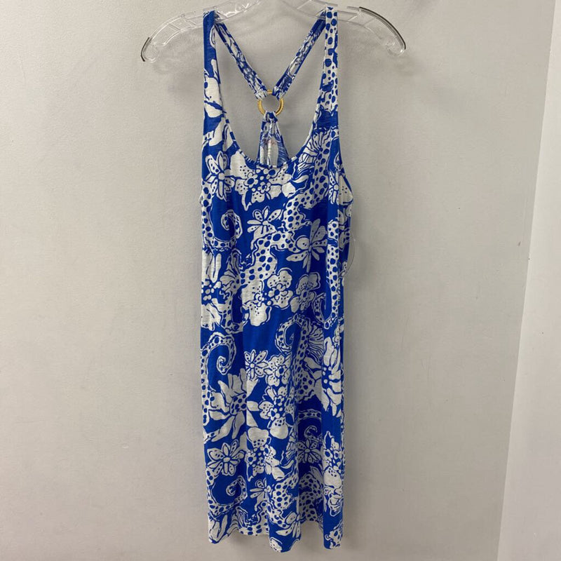 lilly pulitzer WOMEN'S DRESS blue white mix M