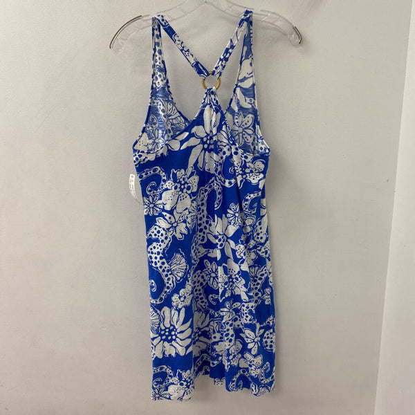 lilly pulitzer WOMEN'S DRESS blue white mix M
