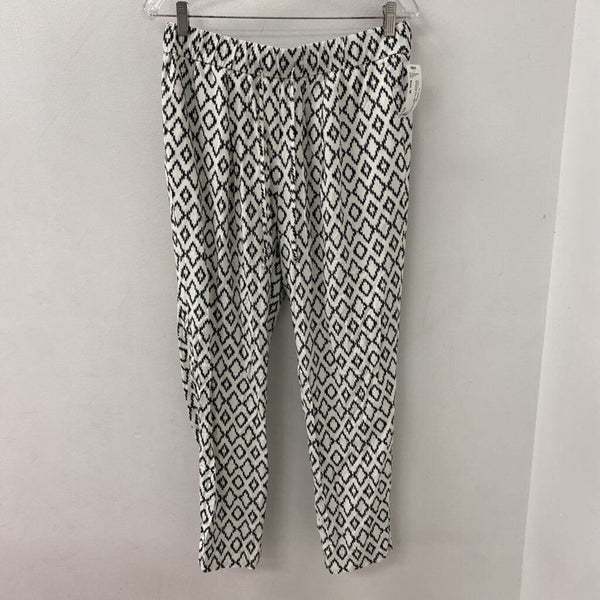 Banana Republic WOMEN'S PANTS print black white M