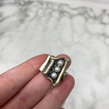 WOMEN'S RING silver white 8