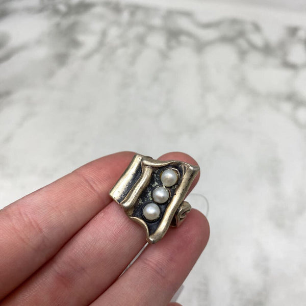 WOMEN'S RING silver white 8
