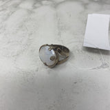 925 WOMEN'S RING white silver 8.5
