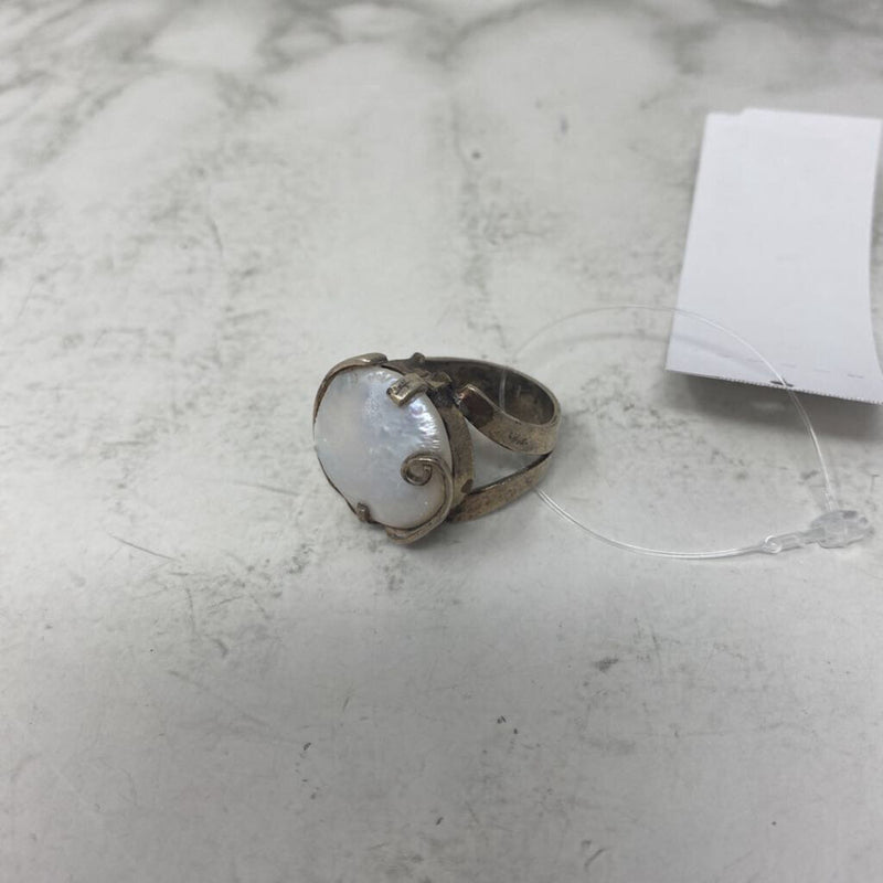 925 WOMEN'S RING white silver 8.5