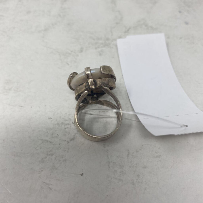 925 WOMEN'S RING white silver 8.5