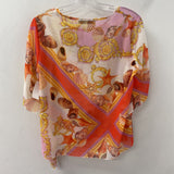 RINASCIMENTO WOMEN'S BLOUSE/SHIRT white orange yellow pink M