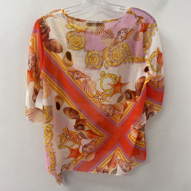 RINASCIMENTO WOMEN'S BLOUSE/SHIRT white orange yellow pink M