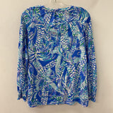 lilly pulitzer WOMEN'S BLOUSE/SHIRT white blue purple M