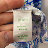 lilly pulitzer WOMEN'S BLOUSE/SHIRT white blue purple M