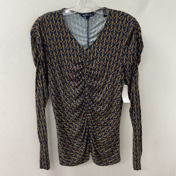 VERONICA BEARD WOMEN'S TOP blue brown M