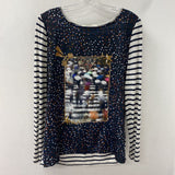 oui WOMEN'S BLOUSE/SHIRT black white multi 8