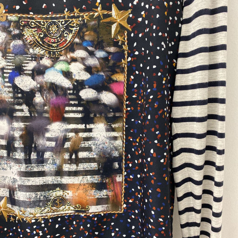 oui WOMEN'S BLOUSE/SHIRT black white multi 8