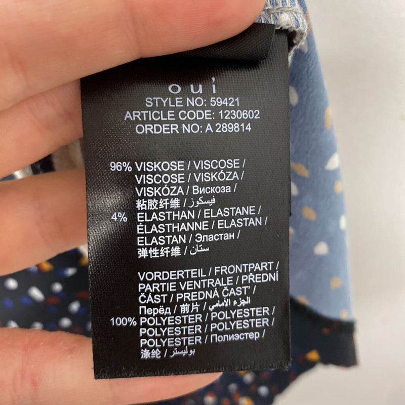 oui WOMEN'S BLOUSE/SHIRT black white multi 8
