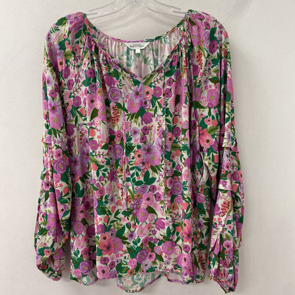 Northern Reflections WOMEN'S BLOUSE/SHIRT pink green purple multi L