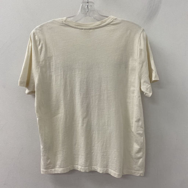 H&M WOMEN'S T-SHIRT cream mix M
