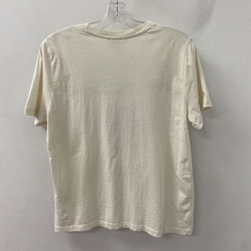 H&M WOMEN'S T-SHIRT cream mix M