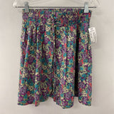 LONDON JEAN WOMEN'S SKIRT purple floral XS