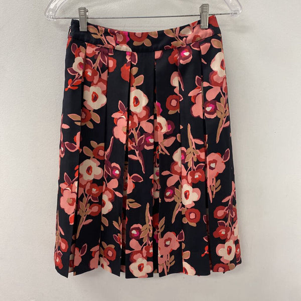 KATE SPADE WOMEN'S SKIRT black pink floral 0