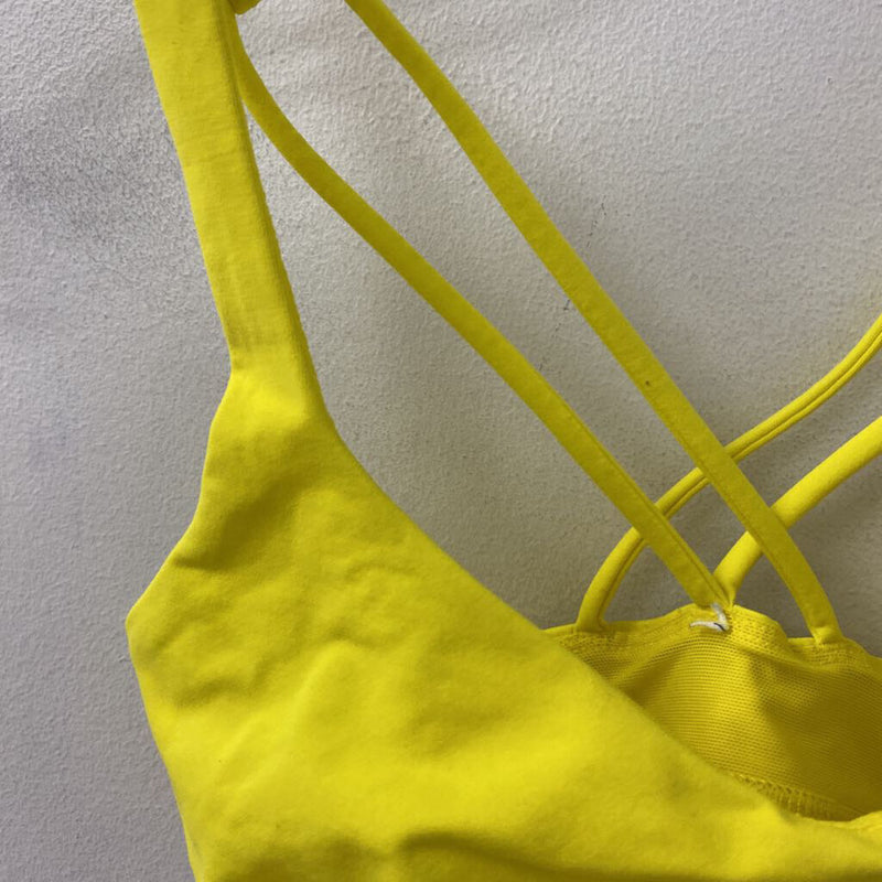 LULULEMON WOMEN'S ACTIVE BRA yellow XS