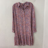 OLSEN WOMEN'S DRESS red purple blue mix 12