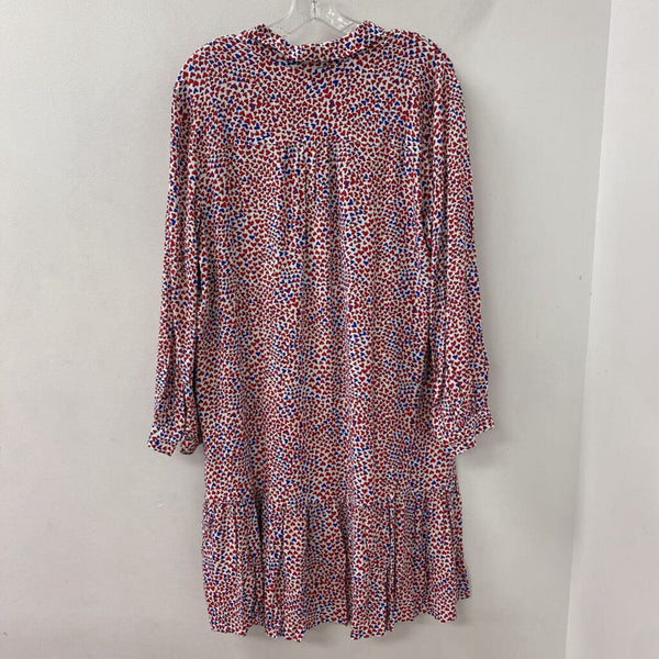 OLSEN WOMEN'S DRESS red purple blue mix 12