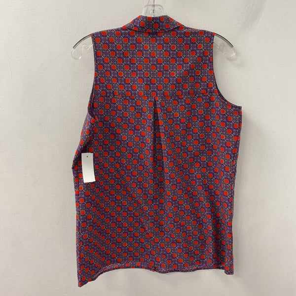 ANN TAYLOR WOMEN'S TOP purple red mix M