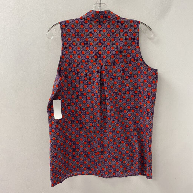 ANN TAYLOR WOMEN'S TOP purple red mix M