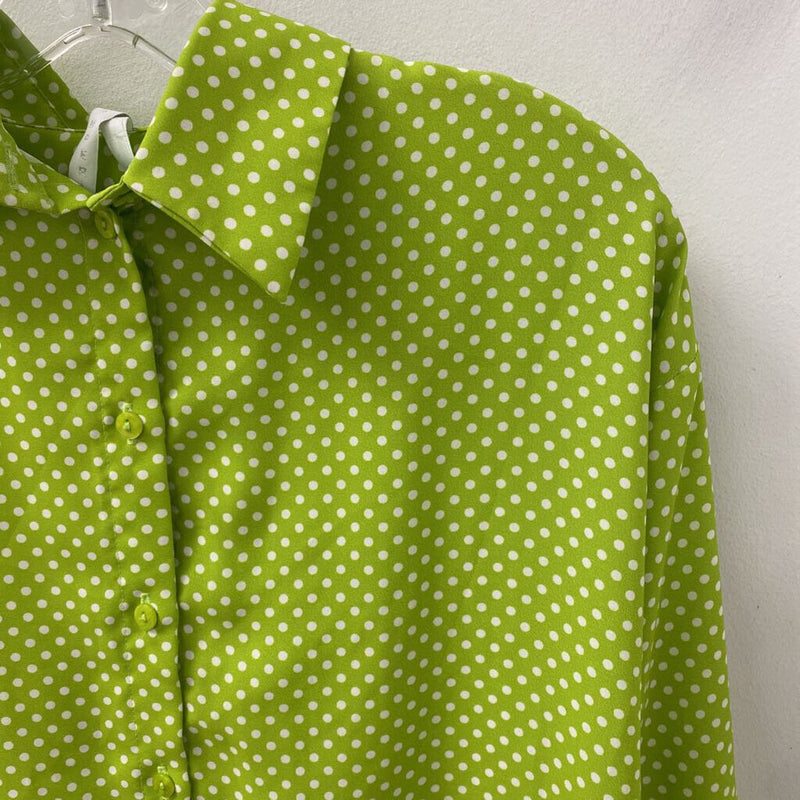 IMPERIAL WOMEN'S BLOUSE/SHIRT lime white S