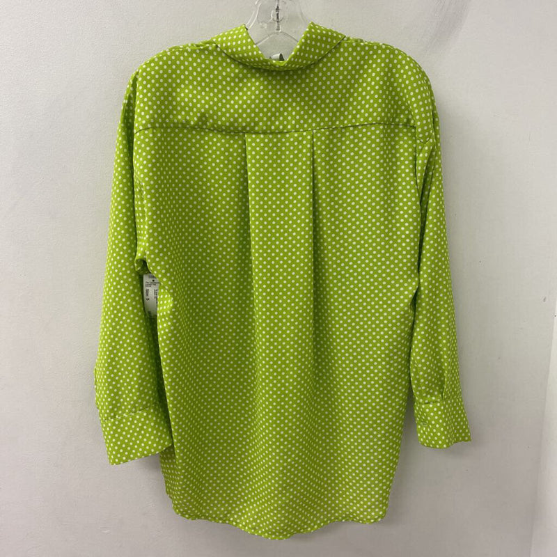 IMPERIAL WOMEN'S BLOUSE/SHIRT lime white S
