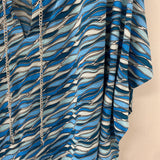 MICHAEL/Michael Kors WOMEN'S PONCHO/CAPE white blue turquoise S/M