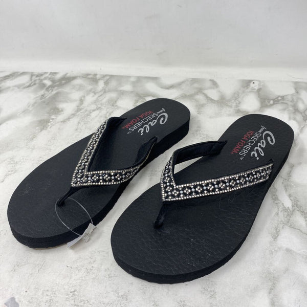 SKECHERS WOMEN'S SANDALS black bling 8-9