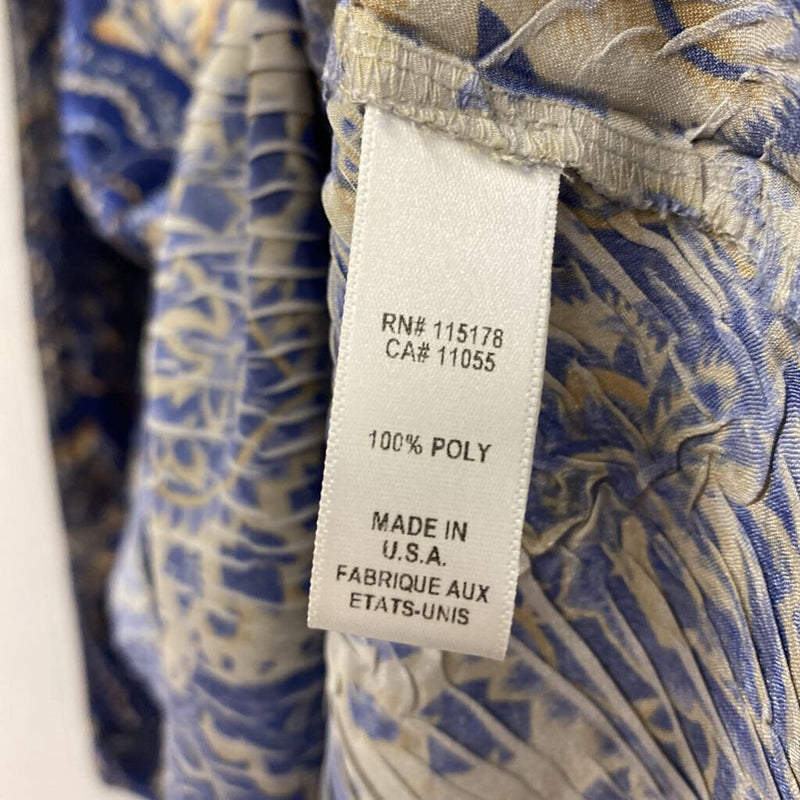 WOMEN'S TOP blue gold mix L