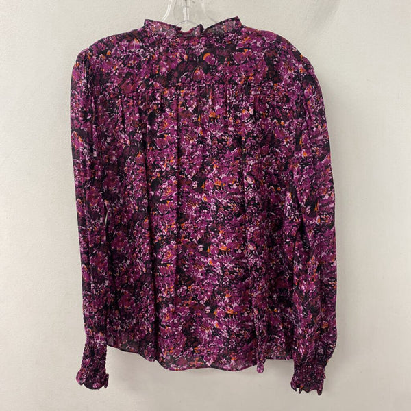 PARKER WOMEN'S BLOUSE/SHIRT purple black mix L