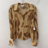 PULI WOMEN'S BLOUSE/SHIRT tan brown mix 14