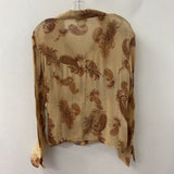 PULI WOMEN'S BLOUSE/SHIRT tan brown mix 14