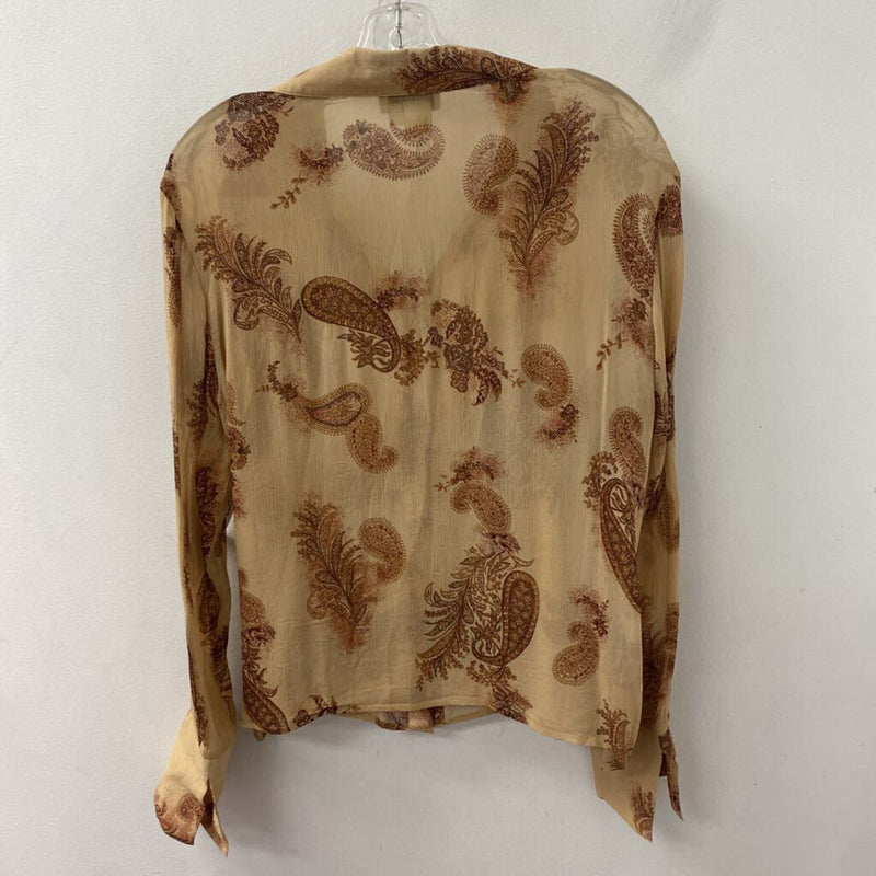 PULI WOMEN'S BLOUSE/SHIRT tan brown mix 14