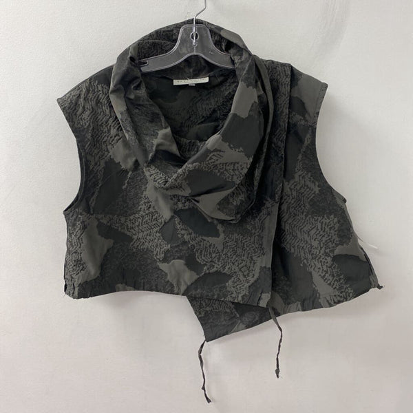 BRYN WALKER WOMEN'S TOP charcoal black mix L
